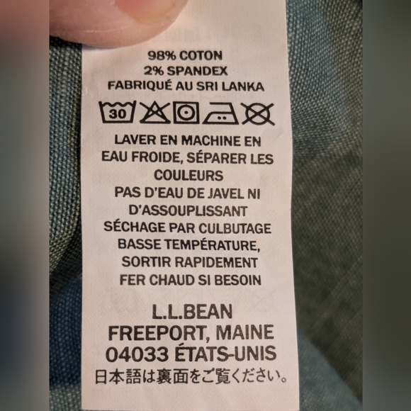 NEW L.L.Bean Women's Tops / Blouse Size 1X Plus Green 98% Cotton 2% Spandex - Picture 7 of 10